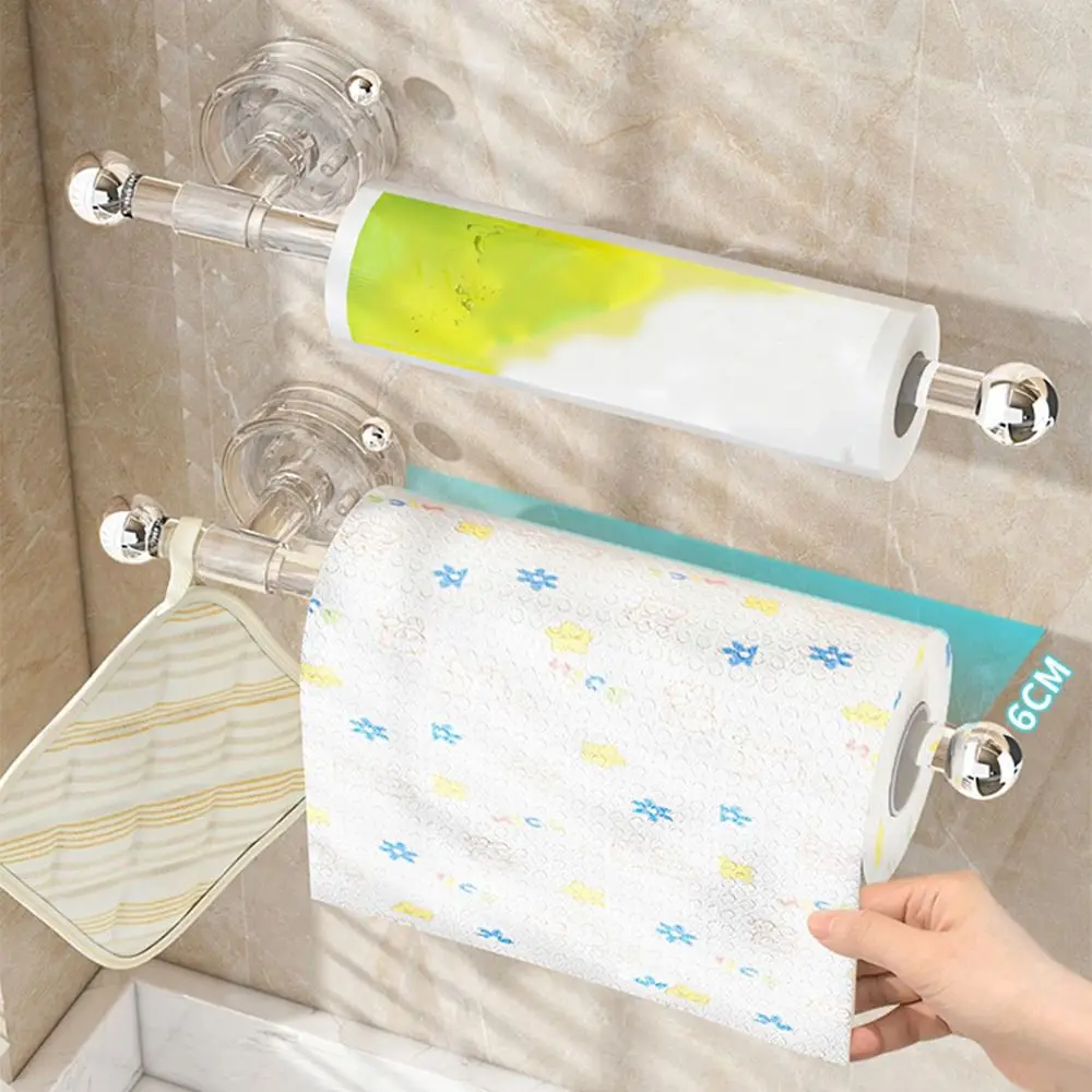 

Suction Cup Paper Towel Holder Non Perforated Wall-Mounted Wall Mounted Roll Holder Reusable Waterproof