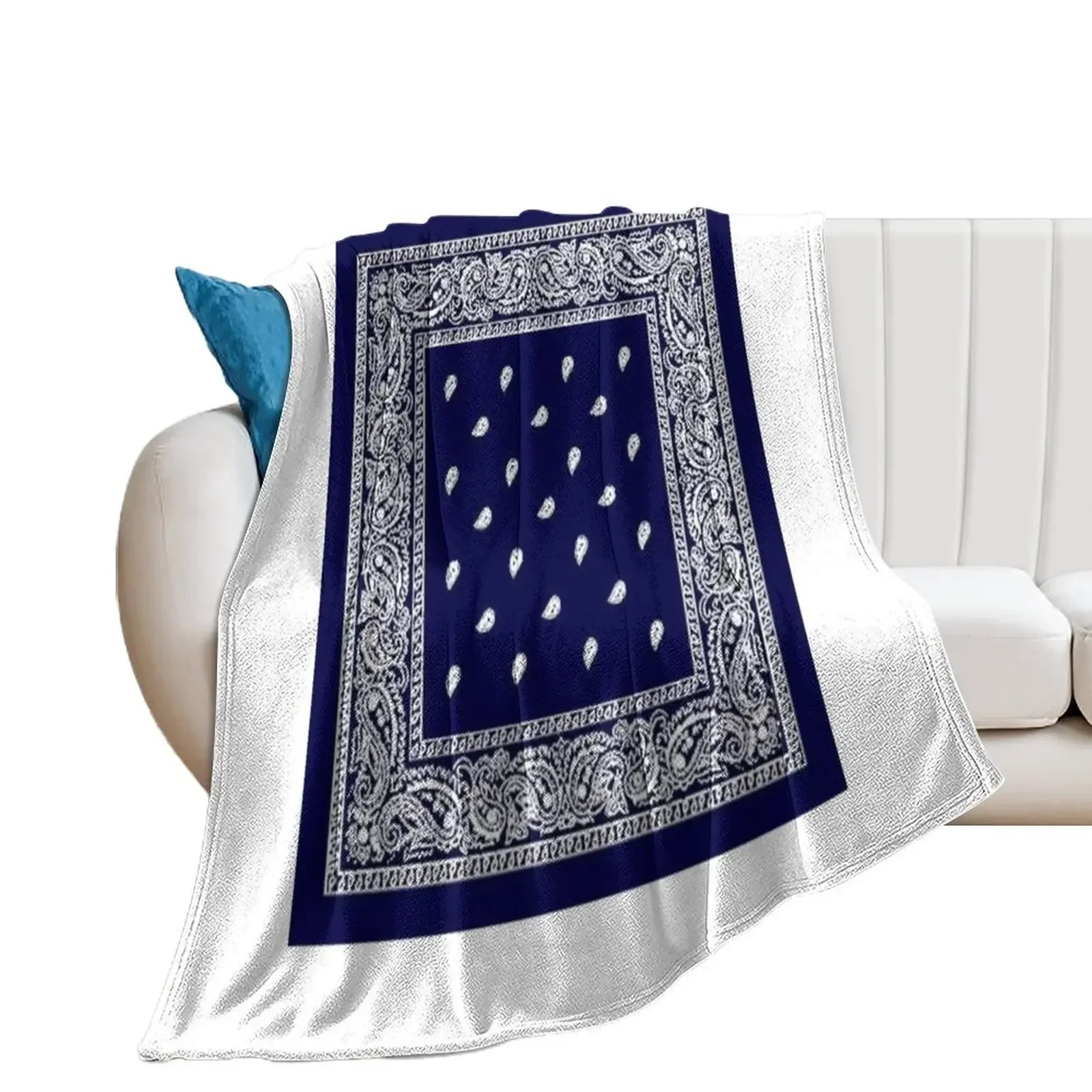 Crips - Bandana Patern Throw Blanket blankets ands blankets and throws Nap Blankets