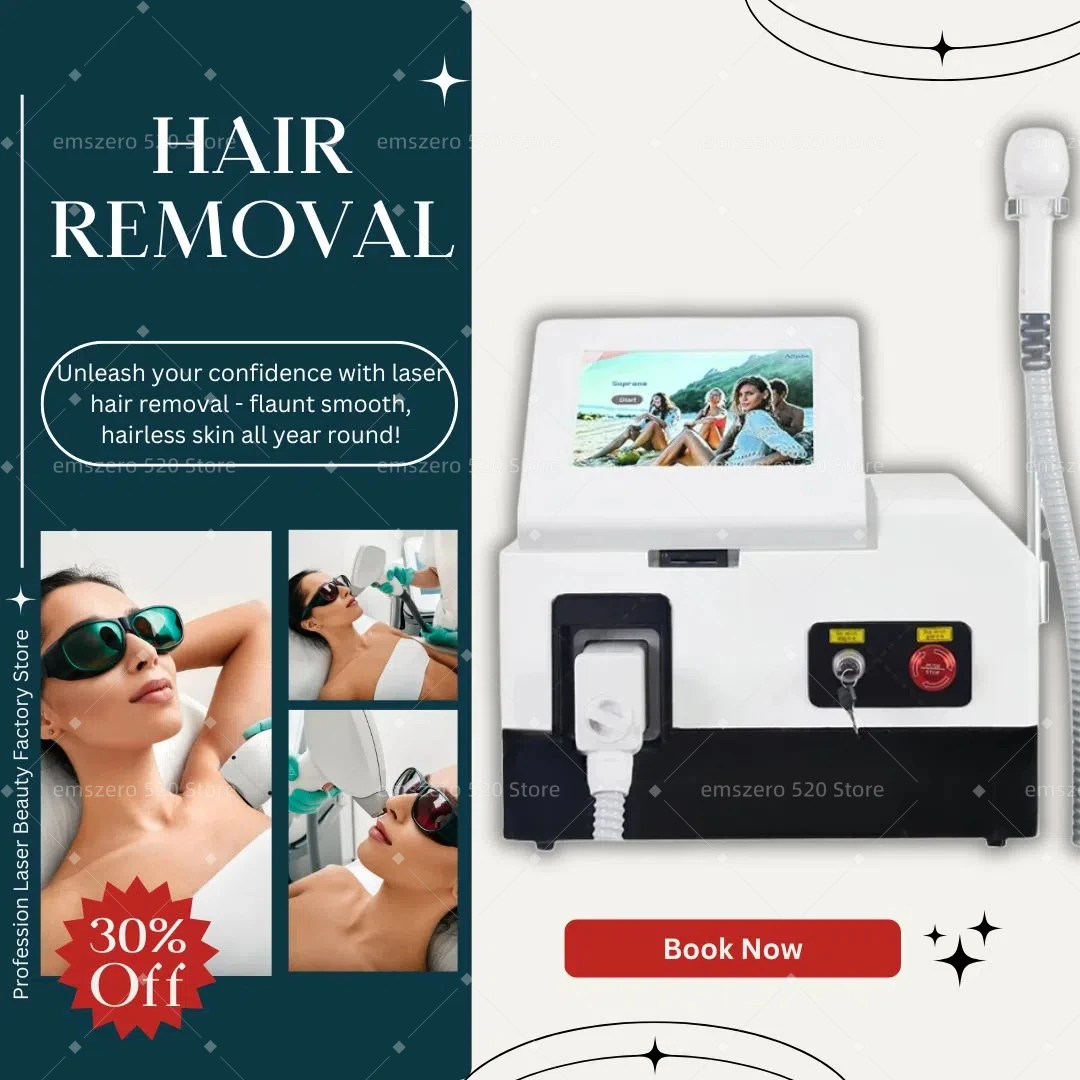 

808nm755nm1064nm 3 Wavelength Diode Laser Permanent Hair Removal Cooling Painless Laser Hair Removal Alexandrit laser