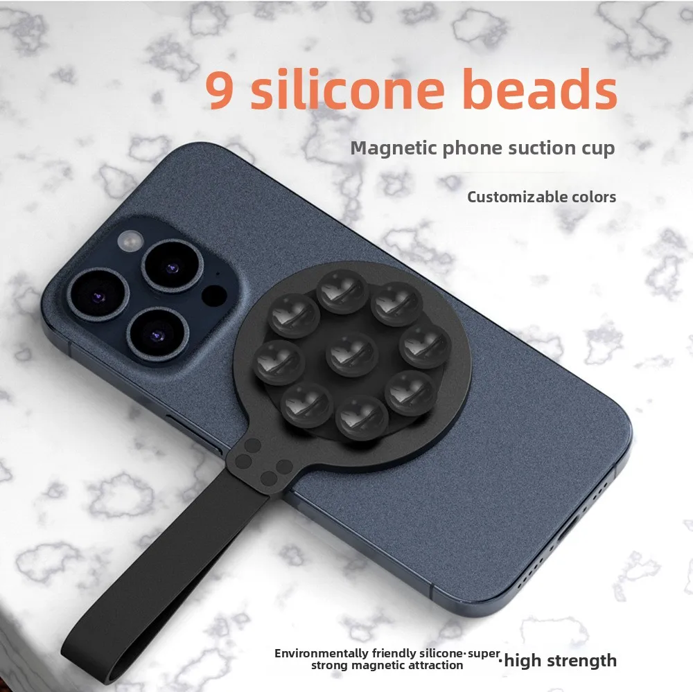

Portable Multi-Functional Silicone Suction Cup Magnetic Phone Stand | Magnetic Lazy Ring Holder | Universal for All Phones