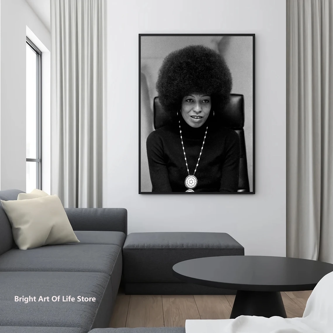 Angela Davis Poster Photography, High Quality Print, Empowering Feminism Civil Rights Housewarming Home Décor Wall Art