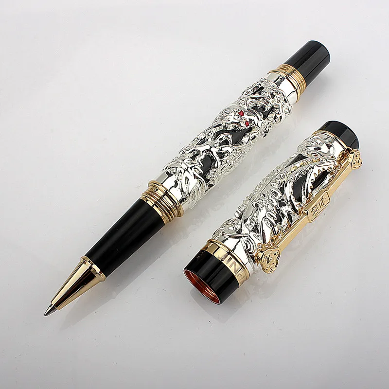 Jinhao Ballpoint Pen Luxury Rollerball for Writing Dragon and Phoenix 0.7mm Nib Heavy Gift Business Office Supplies