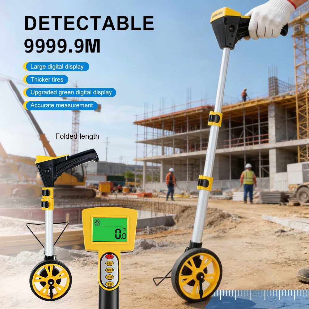 

Digital Mechanical Distance Measuring Wheel Heavy Duty Rolling Measuring Tool Survey Ruler for Outdoor Road Engineering