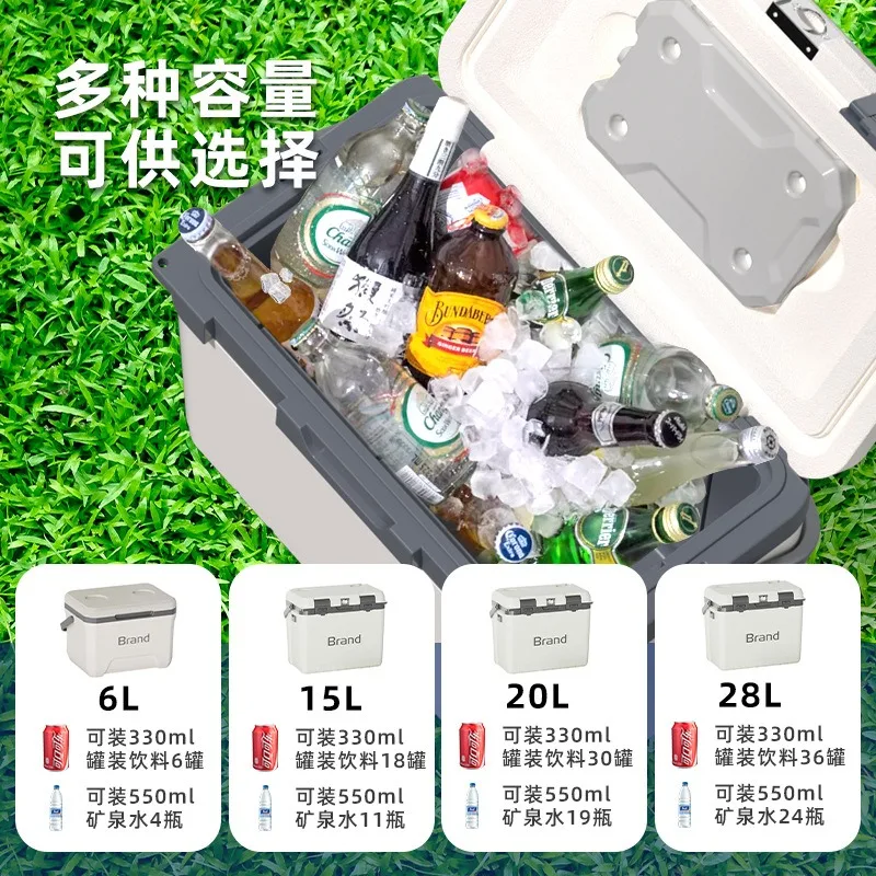 6L ポータブル屋外キャンプピクニックアイスワインキャビネットはアイスキューブを保持することができますストール食品保存車ポータブル冷蔵庫