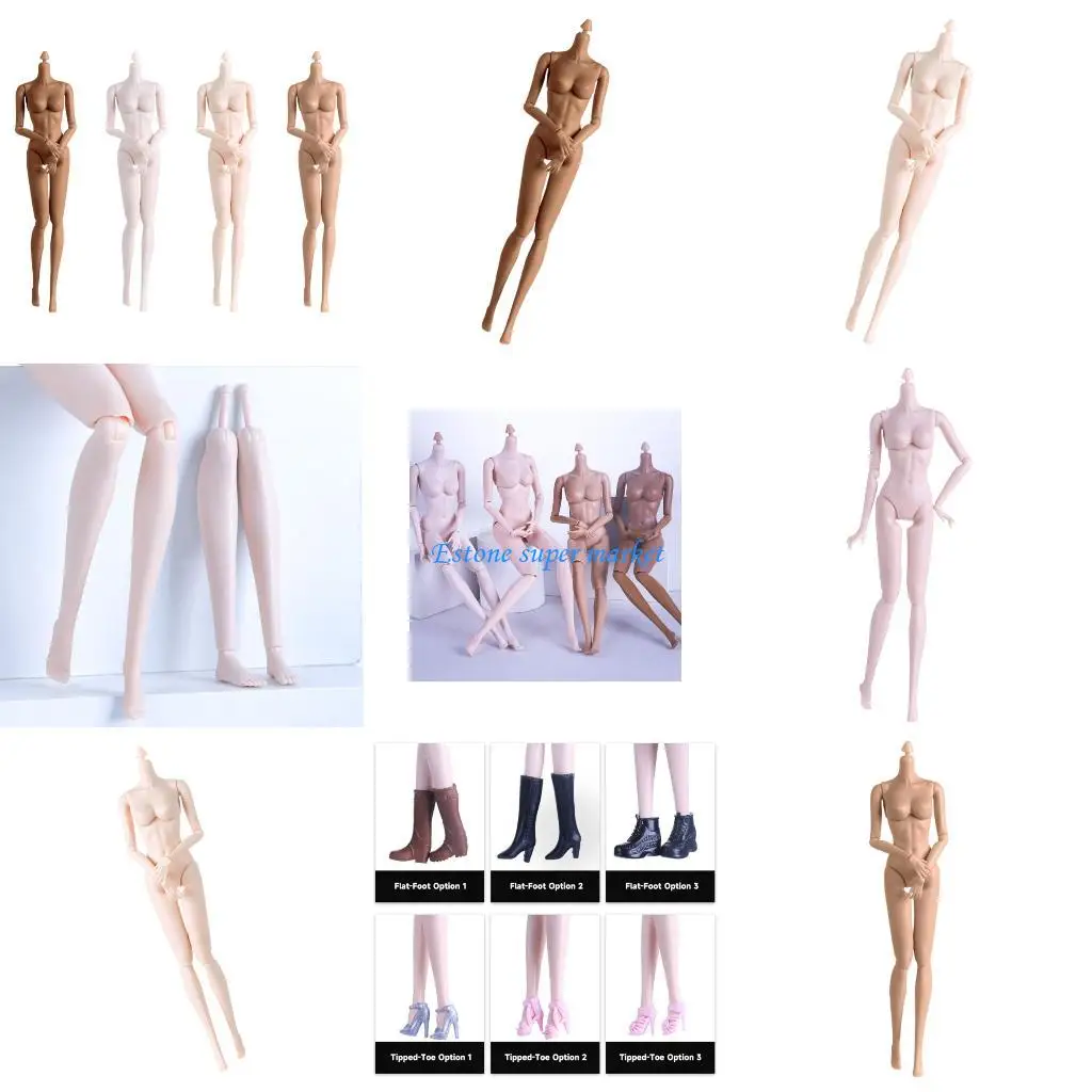 

090B, 30 см, реалистичное шарнирное тело, телесное тело куклы с живой текстурой кожи для изготовления настраиваемых кукол