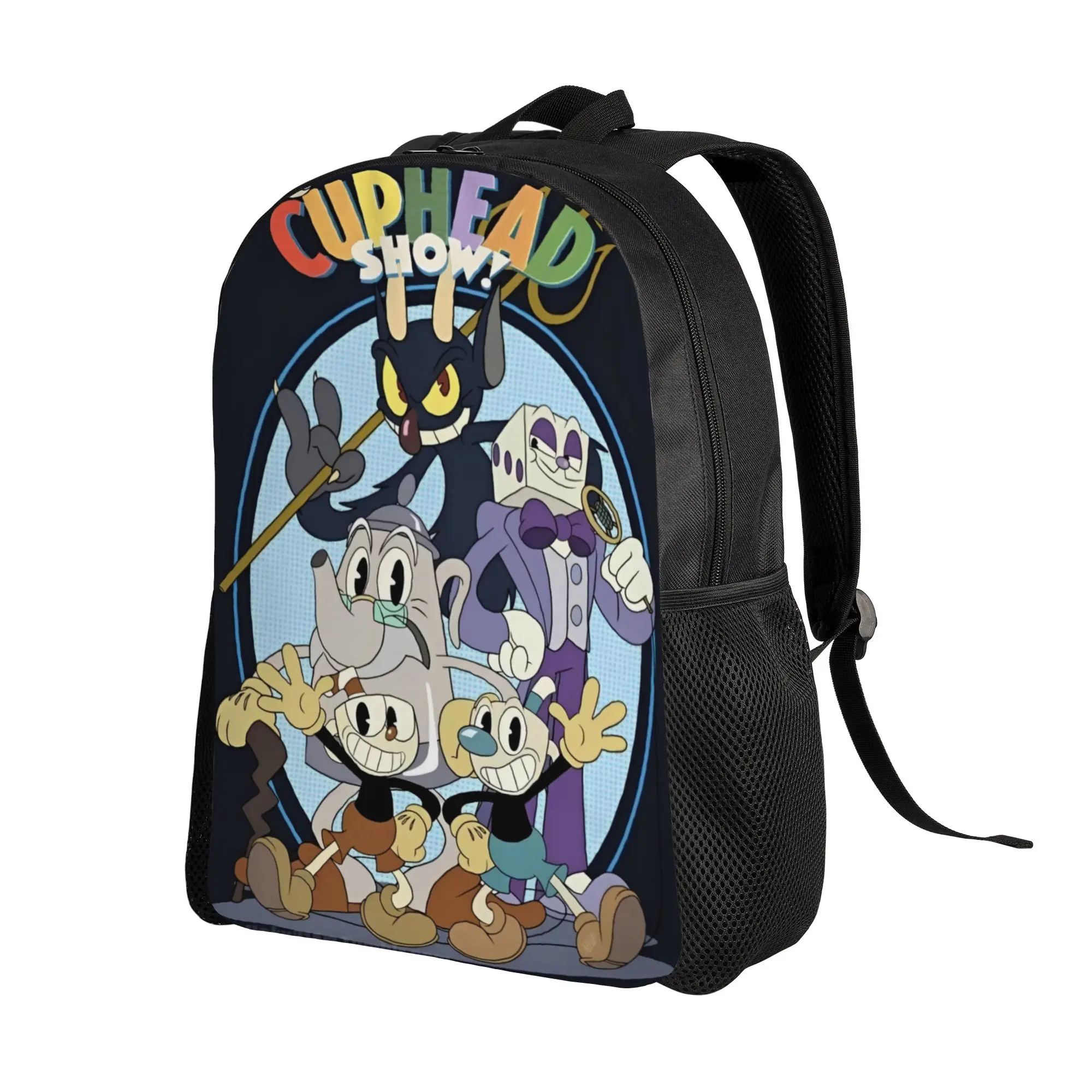 Cuphead cartoon Backpack  Novelty Backpacks Boy Girl University Big High School Bags Designer Rucksack