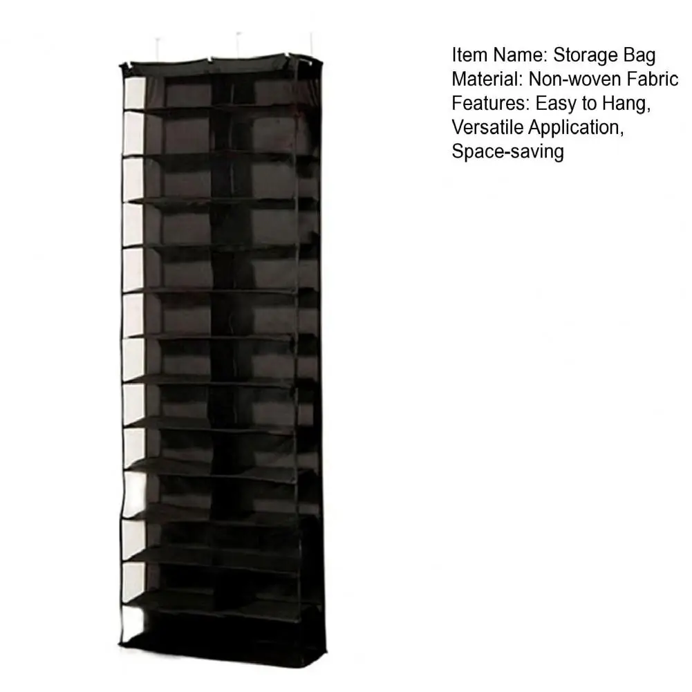 160cm Over The Door Shoe Rack Hanging Shoe Organizer With 26 Large Pockets Over-the-Door Storage Bag For Closet Door Dormitory view 6