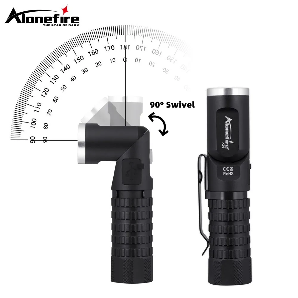 Magnetic P8 Led Flashlight 90° Twist Swivel Head Super Bright Camping Lamp Outdoors Working Hiking Emergency EDC Tactical Torch
