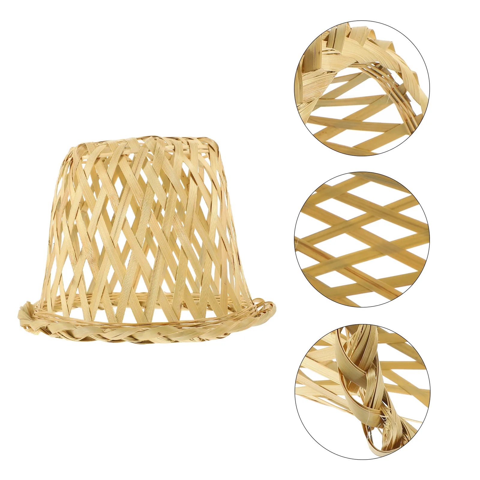 

Бамбуковый абажур с плетеным дизайном, легкий, компактный, для потолочных, подвесных светильников и люстр, замена абажура для дома