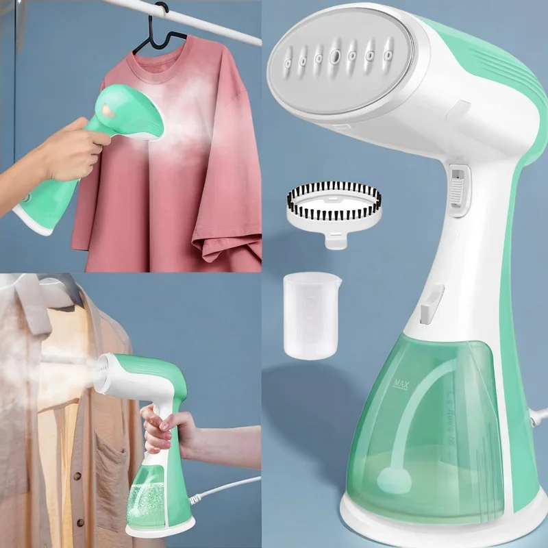 Handheld Garment Steamer, Portable Dry & Wet Dual Use Steam Iron for Home/Dorm/Travel, Mini Iron with Fast Wrinkle Removal, Anti