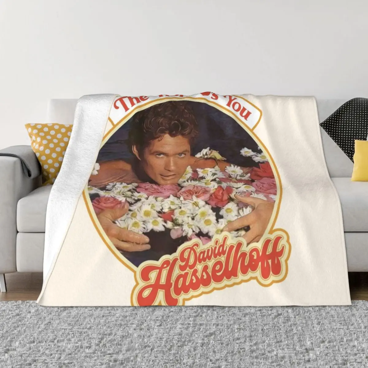 

The Hoff Loves You Throw Blanket Camping Blanket Blanket For Sofa