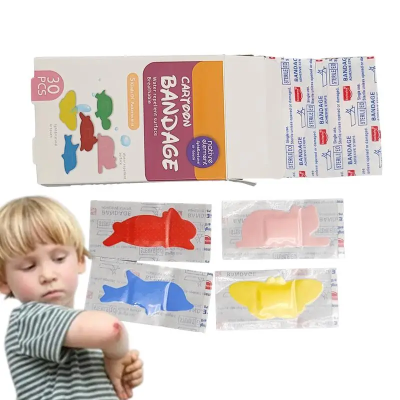 Pansements Adhésifs Colorés pour Enfant, Petits et Mignons, Autocollants de Protection des Plaies, Animaux de Dessin Animé