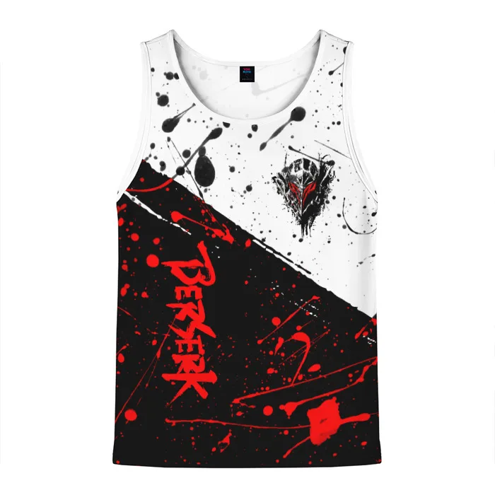 New Stylish Men\'s Fitness Vests Anime Berserk 3D Printed Sleeveless Tank Top Summer Oversized Gym Muscle Men Sports Top Clothing