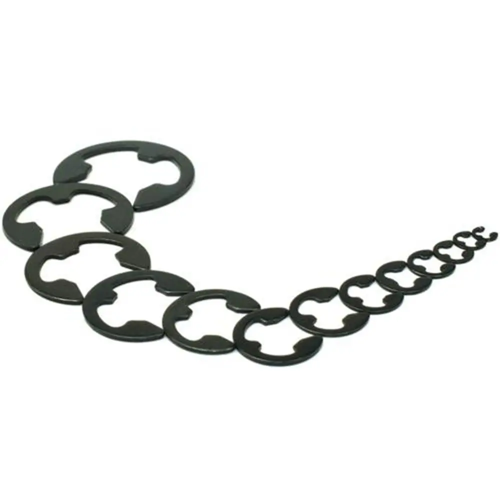 1000pcs M1.5-M6 Nickel Plated Black Steel E Type 와샤 Lock E Retaining Washers
