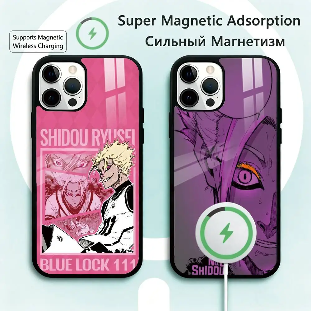 Blue Lock Shidou Ryusei Phone Case For iPhone17,16,15,14,13,12,11 Plus,Pro Magnetic Supports Magnetic Wireless Charging