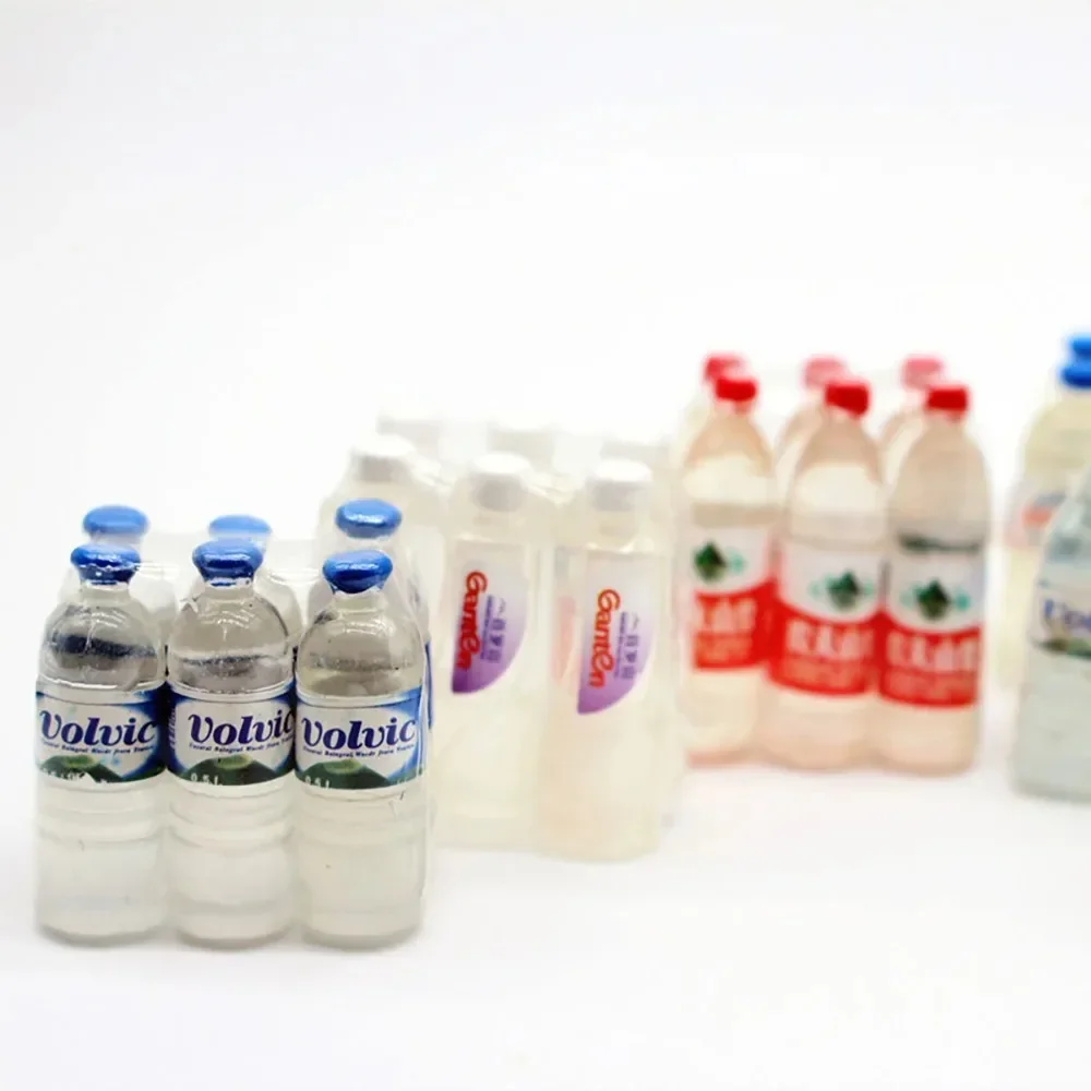 1/12 Miniature Fake Mineral Water Bottle Model, Doll House Daily Drink Scene Decor Props