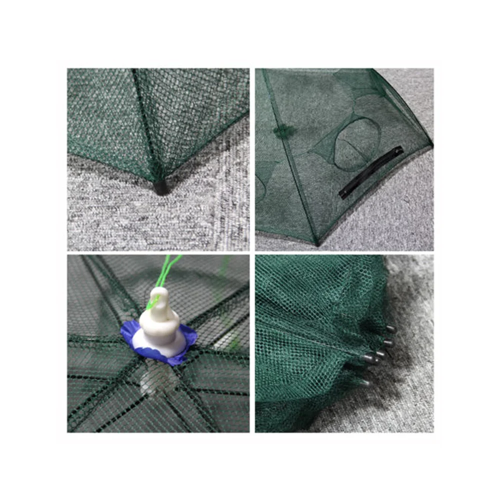 

Telescoping Fishing Net Foldable Crab Net Trap Six Entrance Umbrella Design Special Zipper Easy Fish Shrimp Crawfish