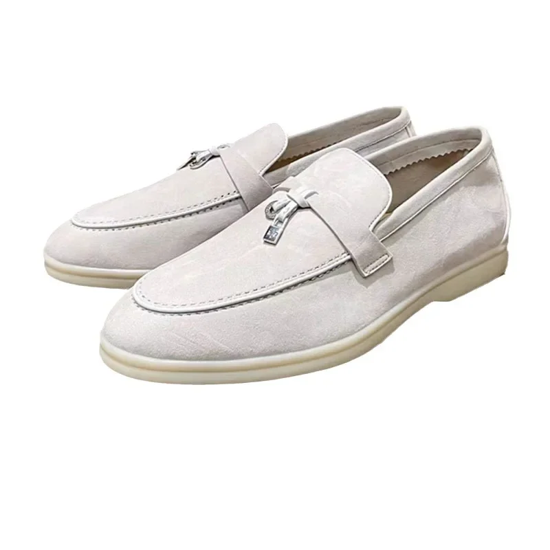 Soft Sole Piped Edge Leather Flats Women's Shoes Summer Style Sheepskin Insole Comfortable Fashionable Footwear