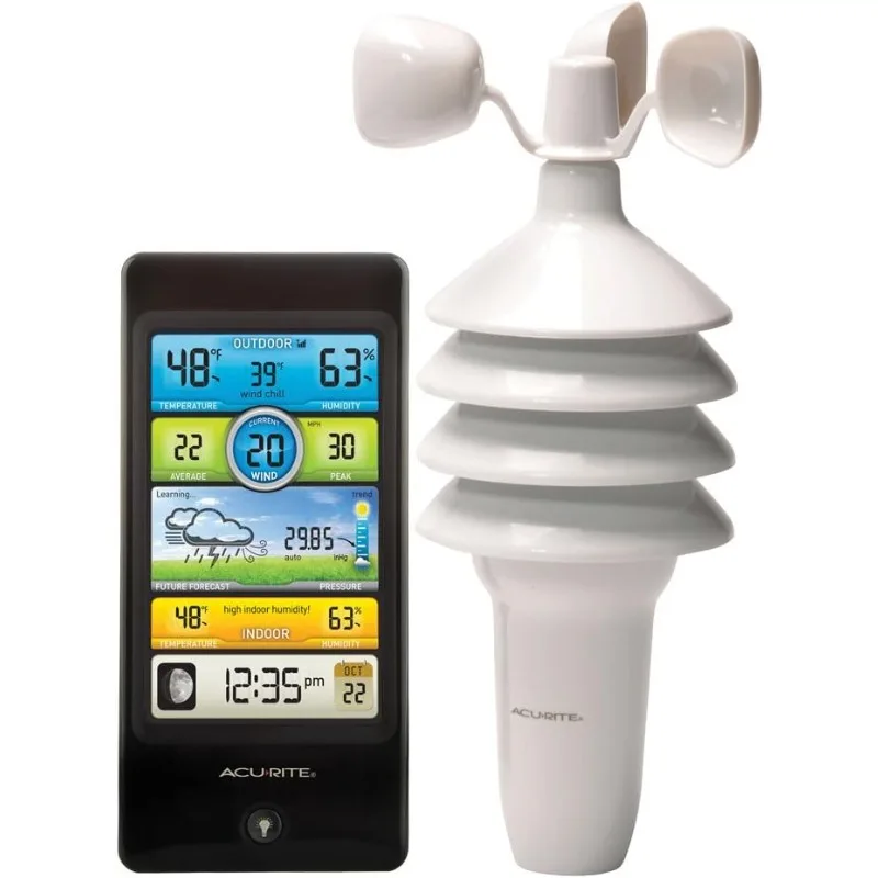 

AcuRite Notos (3-in-1) 01604M Pro Color Digital Weather Station with Wind Speed, Temperature and Humidity