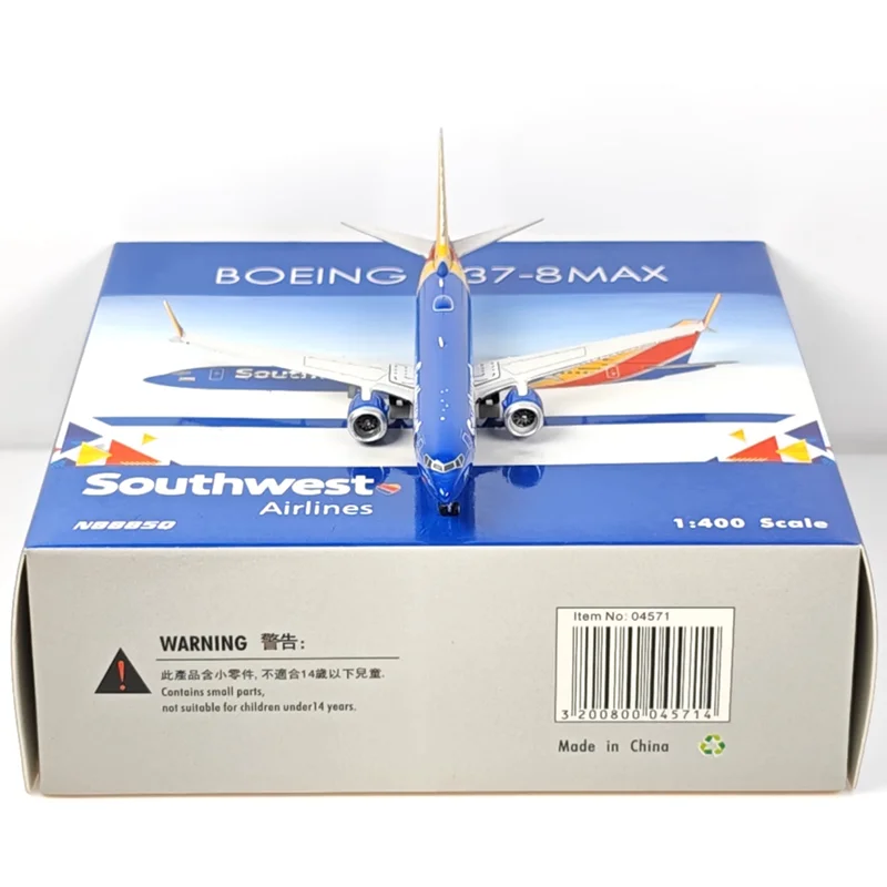 

Phoenix Diecast 1/400 Scale Southwest Airlines B737MAX8 N8885Q Alloy Aircraft Model Collectible Ornament Decoration Display