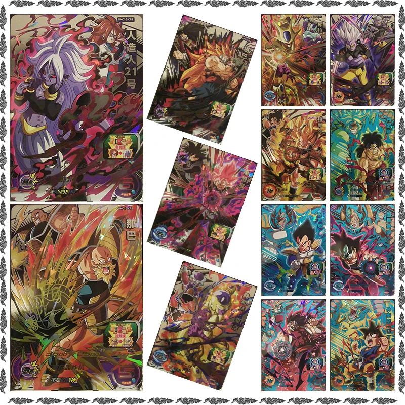 cartas-colecionaveis-anime-dragon-ball-raras-hr-el-bs-game-android-21-nappa-goku-black-frieza-cooler-raditz-broly-presente-de-aniversario