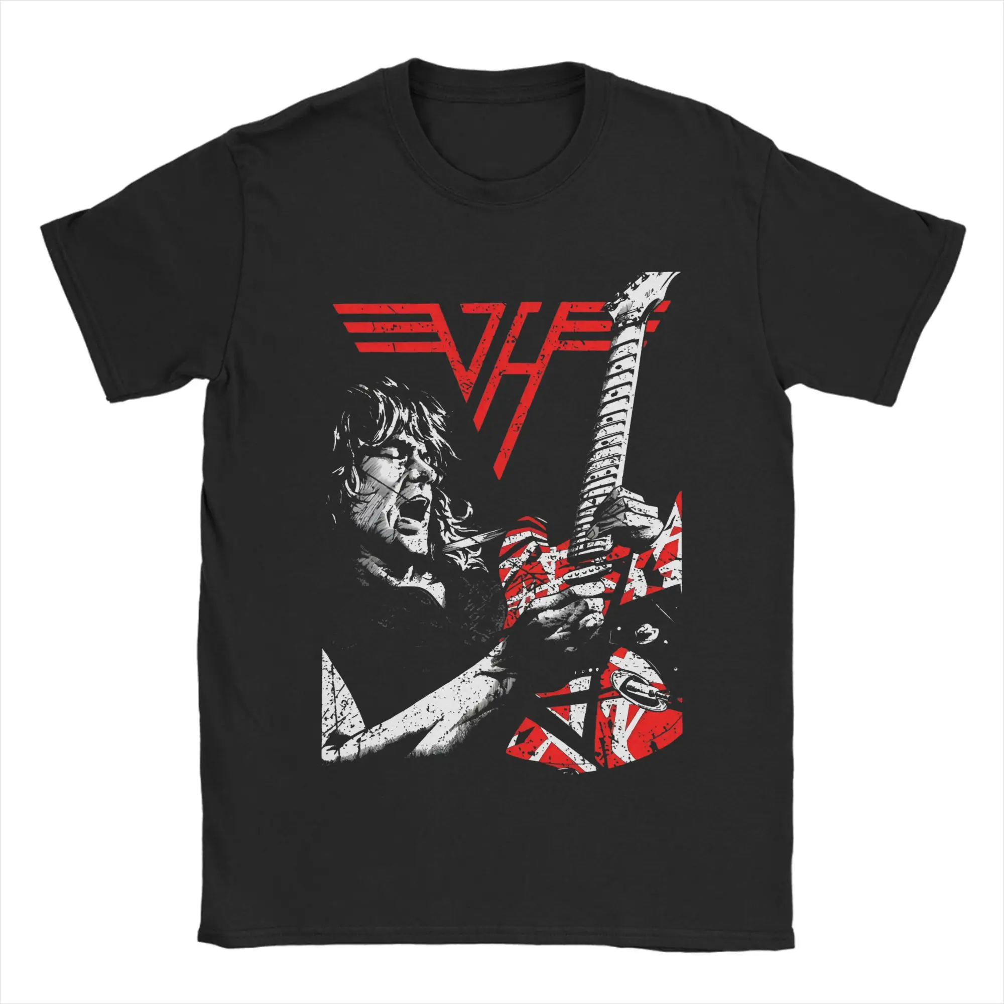 Eddie Van Halen T Shirt Man  Vintage T Shirts Summer O Neck Hipster Tee Shirt Hot Sale Oversized Clothing