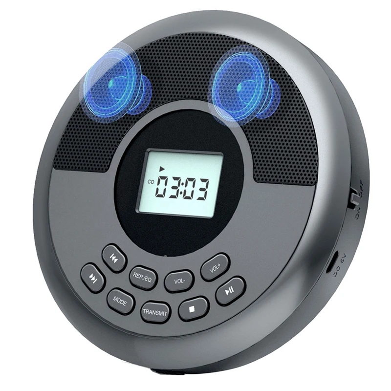 

Portable Bluetooth CD Player Rechargeable Discman With Dual Speakers And Headphones Walkman Cd Player Mp3 Player