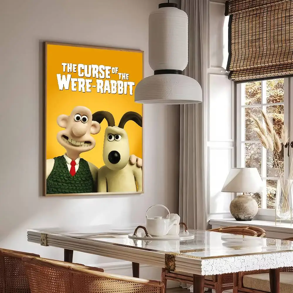 1 قطعة والاس و G-GromitS الكلب ذاتية اللصق ملصق فني ديكور اللوحة جدار ورق فني ديكور المنزل