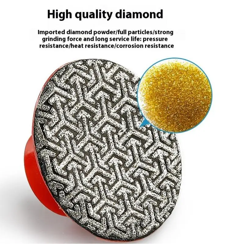 

2 Inch 50mm Electroplated Diamond Polishing Grinding Pad Fast Removal Marble Stone Jade Ceramics Metal Small Sanding Disk