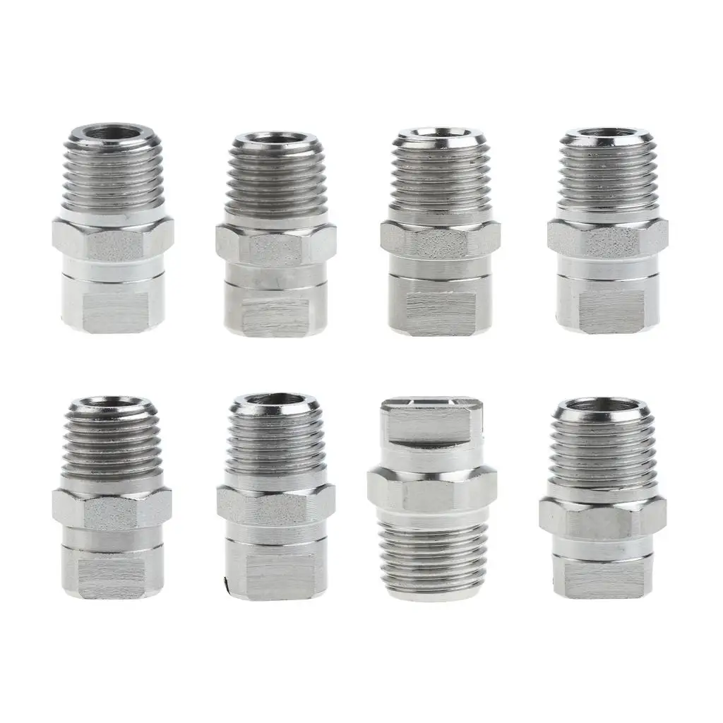 Screw Type Pressure Washer Spray Nozzle 1/4 NPT Stainless Steel Washer Tip for Metal Surface Cleaning