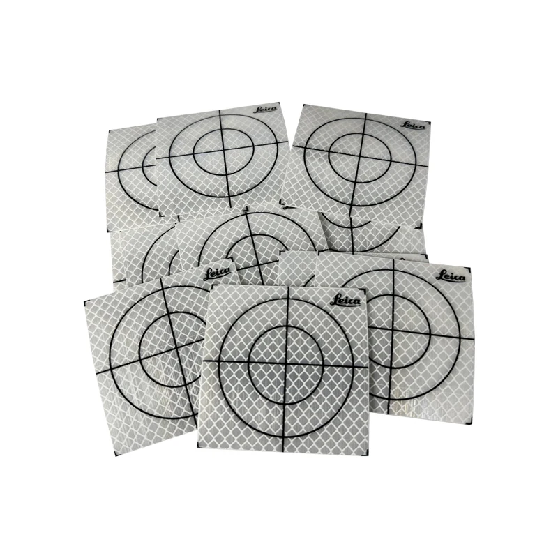 

100Pcs Size 20/30/40/50/60/80mm Reflector Sheet For Leica Total Station Survey Geography White Target Sheet Reflective Sticker