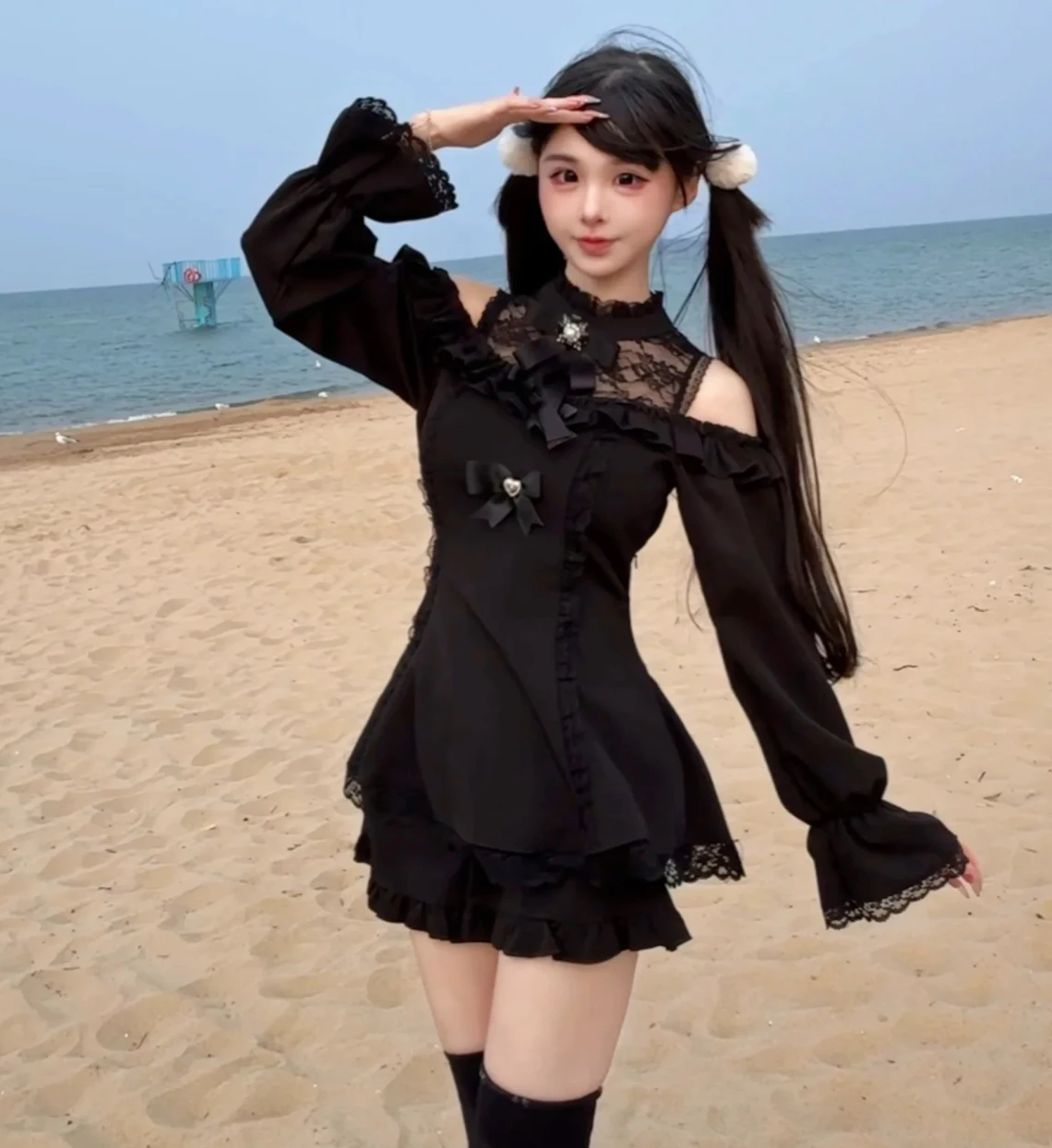 Body line y2k Gothic lolita dress バッスル S1d5ee03093414e989a3f796b510c1