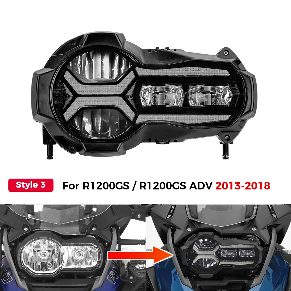 Montagem de Faróis LED para Motocicleta, Lâmpada para BMW R1200GS K50 K51 2004-2012 2013-2018, R1200 GS LC R 1200GS ADV Adventure