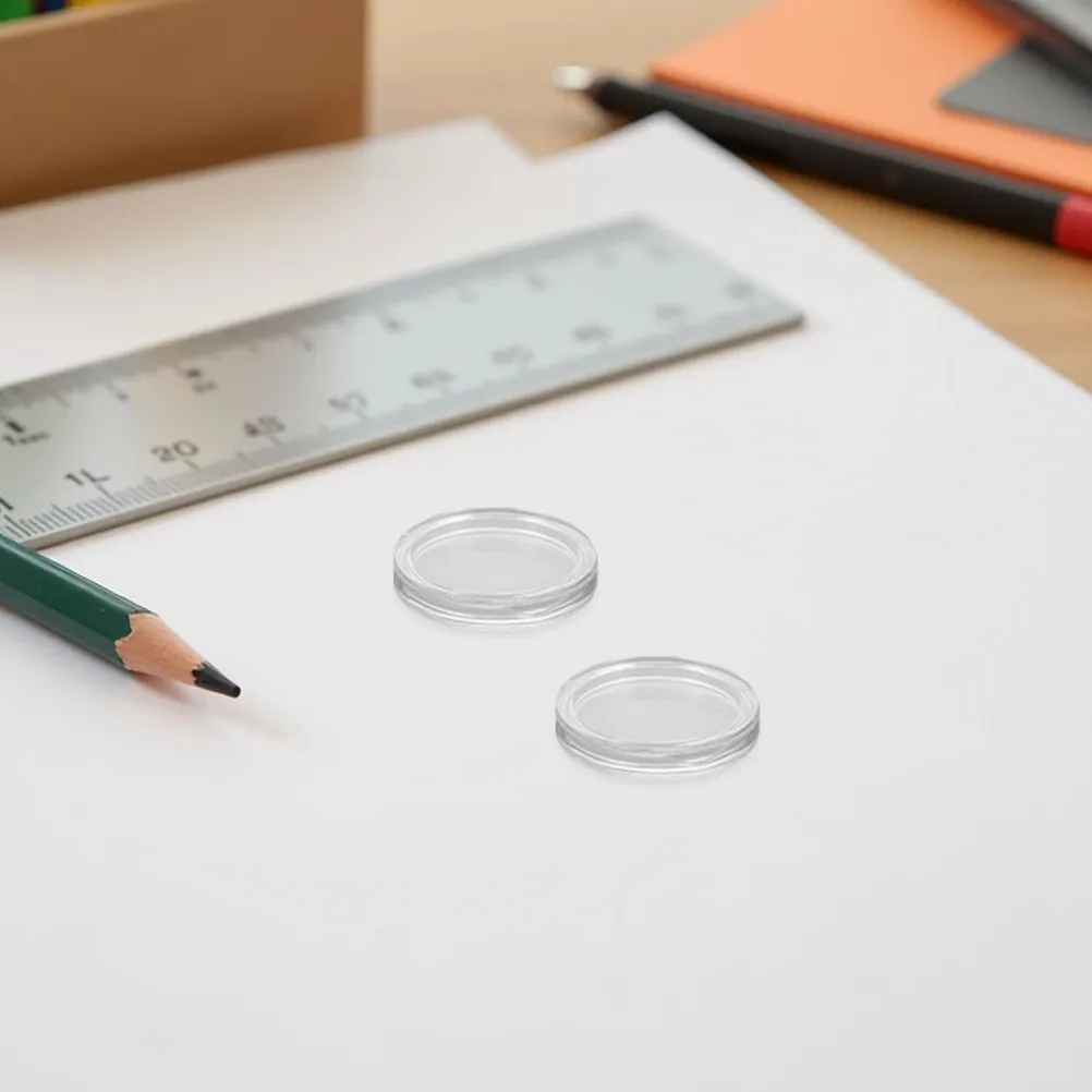 

100 шт. прозрачных капсул для монет, высокопрозрачные акриловые держатели для монет, круглые пластиковые футляры для стандартных монет 25 мм, для коллекционеров и демонстрации