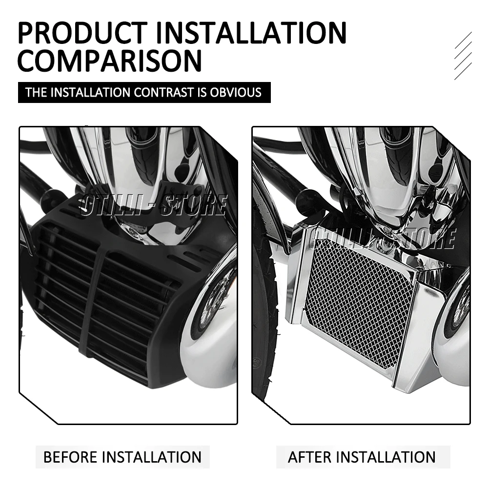 Motorcycle R 18 2020 2021 -UP Radiator Grille Guard Cover Oil Cooler Guard Protection For BMW R18 B / Classic / Transcontinental - Image 5