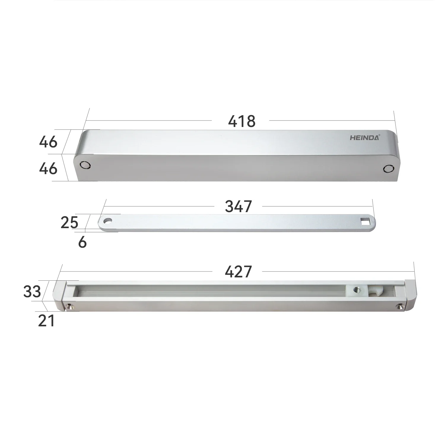 Cierrapuertas automático extremadamente estrecho y hermoso con mando a distancia