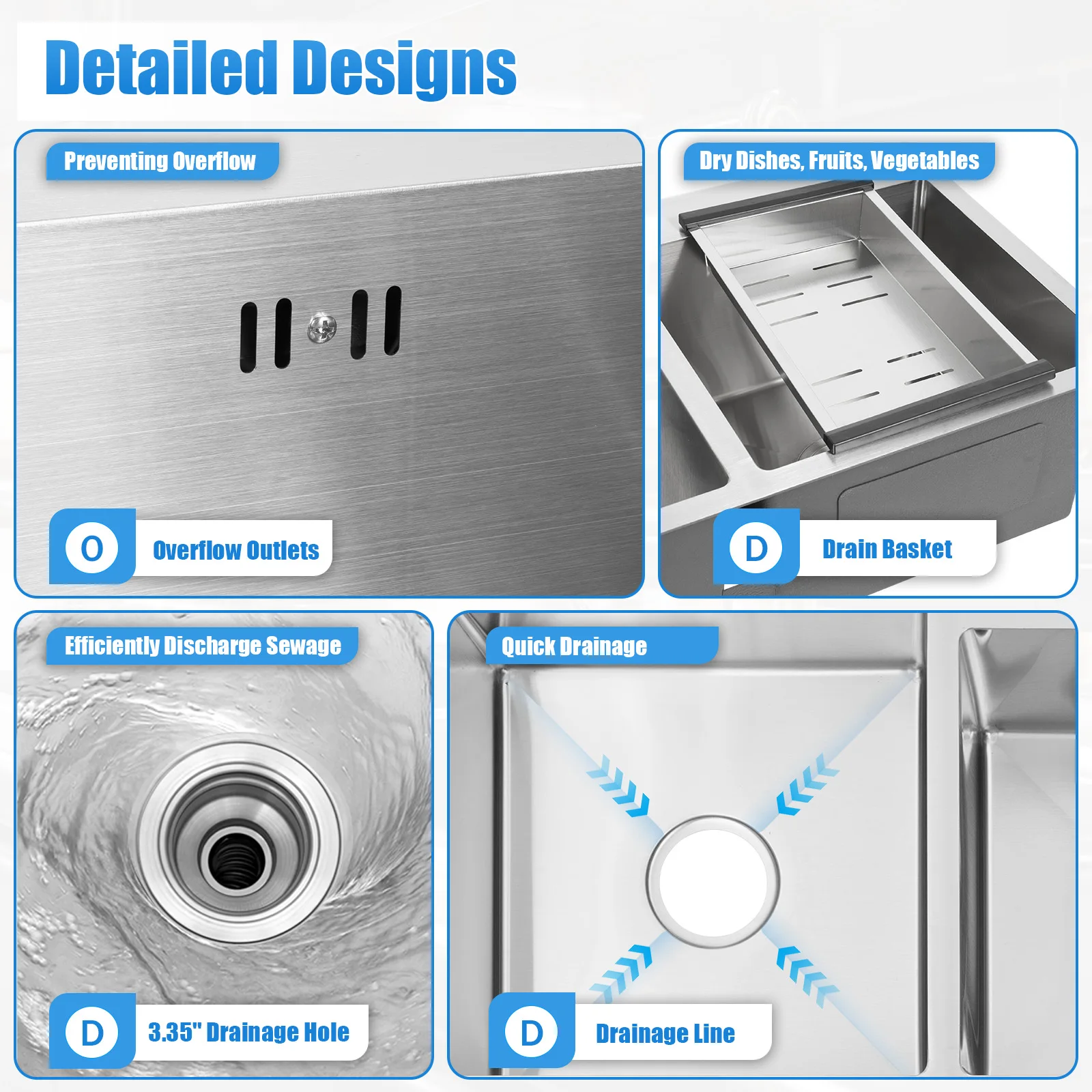 Zlew kuchenny 30,7 x 16,9 cala Podwójna umywalka ze stali nierdzewnej Podwójne miski kuchenne z sitkiem do kosza
