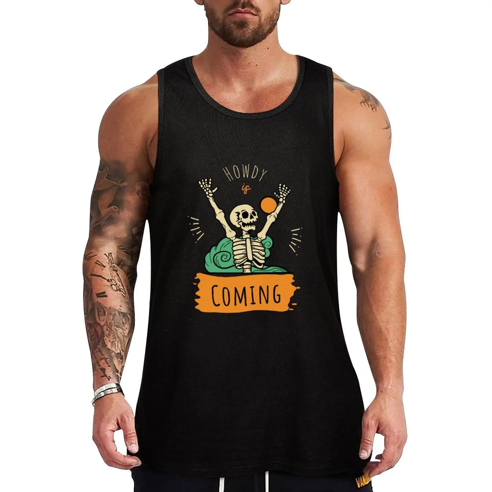 Ryan Trahan Merch Howdy Skeleton Tank Top Muscle fit bodybuilding t-shirt sexy clothes men
