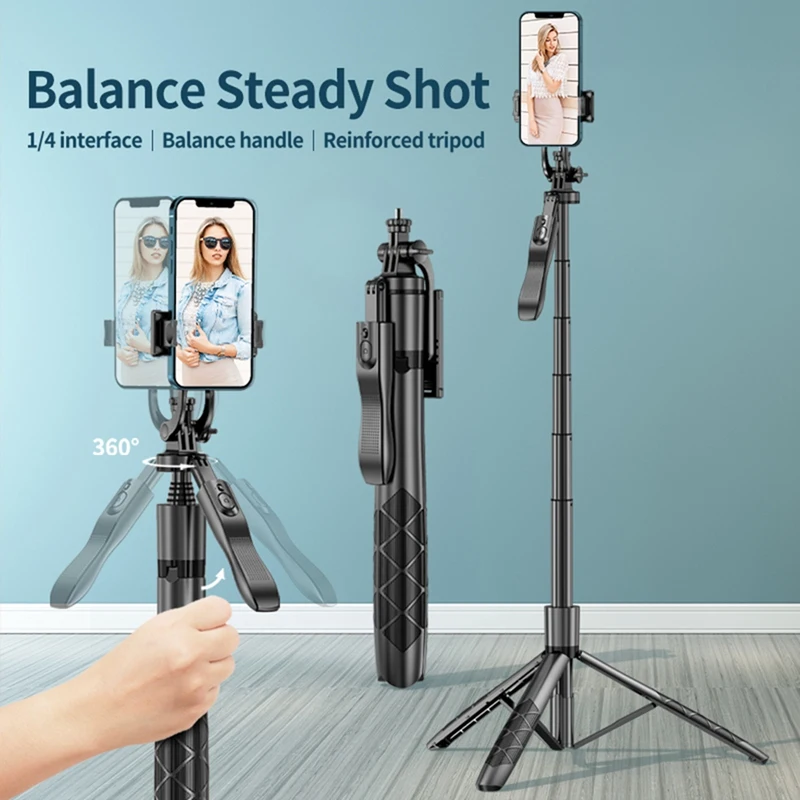 L16 teléfono Bluetooth Selfie Stick estabilizador de mano trípode plegable soporte para cámaras de acción Gopro disparo de teléfono inteligente