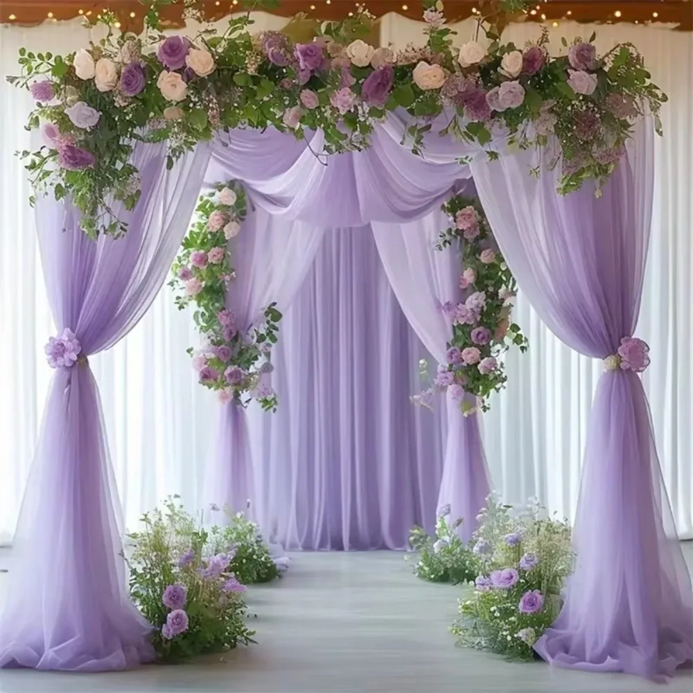 Semi-Sheer Gauze Tulle Sheer Table Runner Elegant Tulle Boho Rustic Gauze Tablecloth DIY Chiffon Table Runner