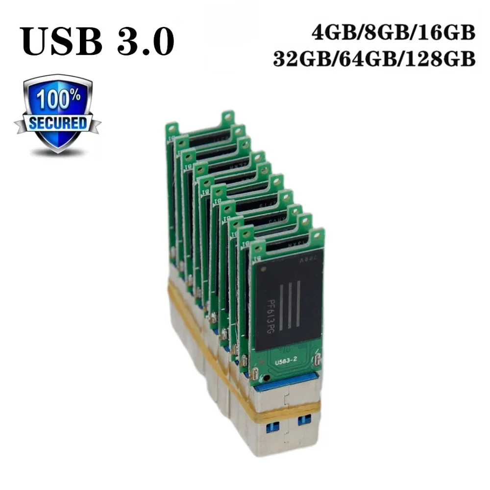 Factory Wholesale 8GB 16GB 32GB 64GB 128GB PenDrive Memory Disk Flash Short Universal Board Udisk Semi-finished USB3.0 Chip