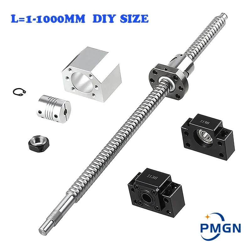 

SFU1204 Set RM1204 Rolled Ball Screw C7 With End Machined+1204 Ball Nut + Nut Housing+BK/BF10 End + Coupler For CNC Machine