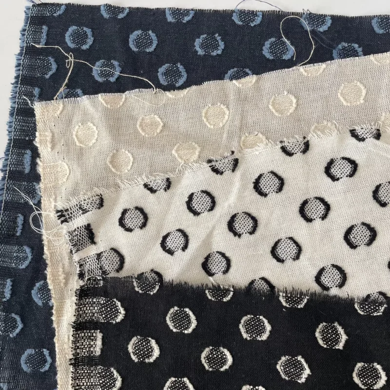 

Double-color woven jacquard printed linen cotton fabric for blouse skirt clothing fabric DIY