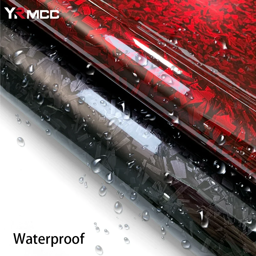 Carbon Fiber Vinyl Film Self Adhesive  Auto Tuning Vinyl Wrap Glossy Black Red Car Body Film Motorcycle Stickers Car Accessories