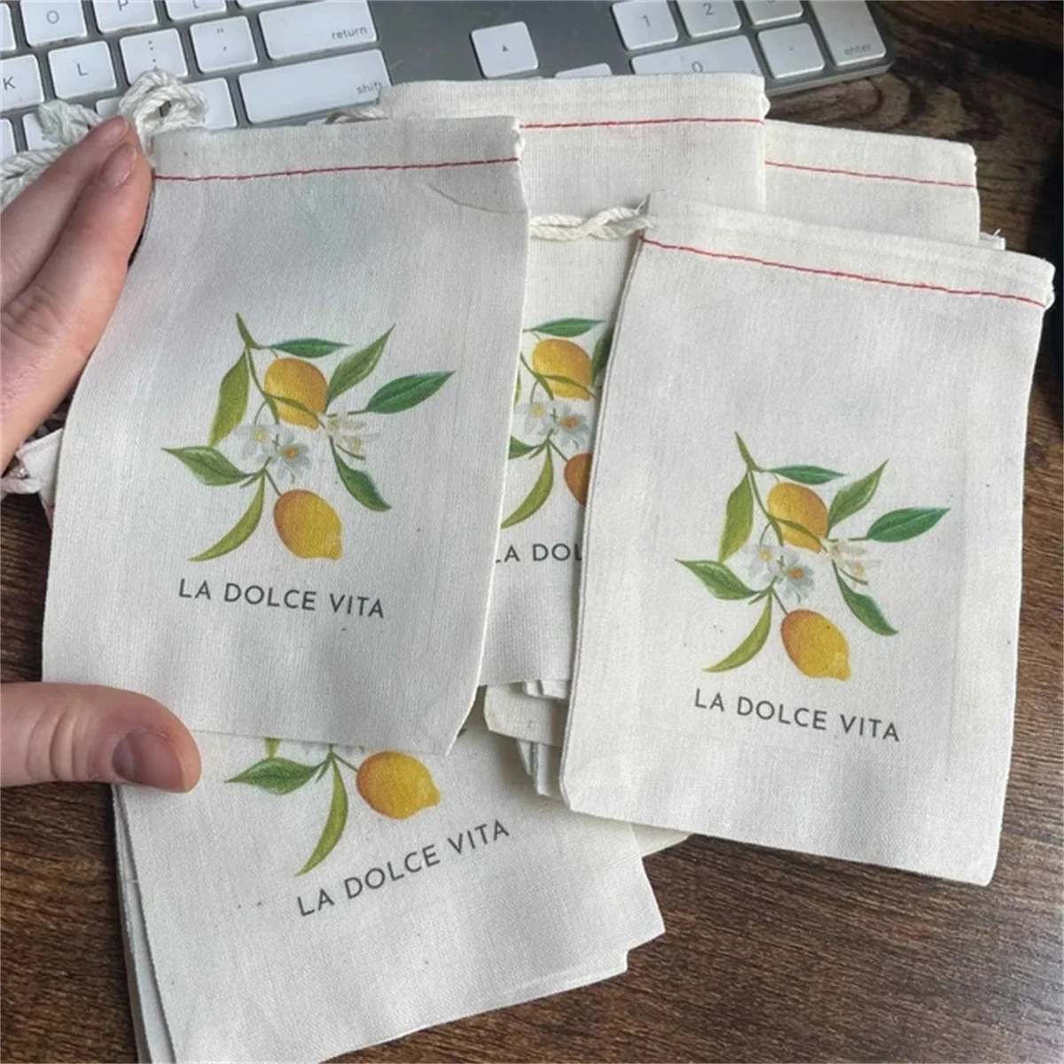 20 PCS Italy Wedding Favor Bag - Wedding Guest Favor Bags - Italian Wedding - Destination Wedding - Citrus Favor Bag - Lemon Gif