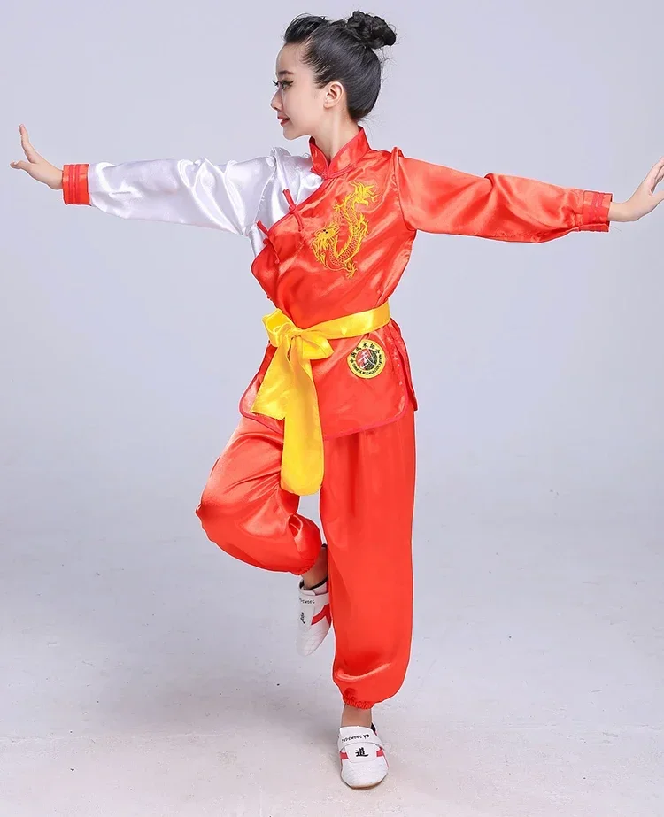 Kinderen Chinese Traditional Wushu Kleding Voor Kinderen Martial Arts Uniform Kung Fu Pak Meisjes Jongens Podium Set