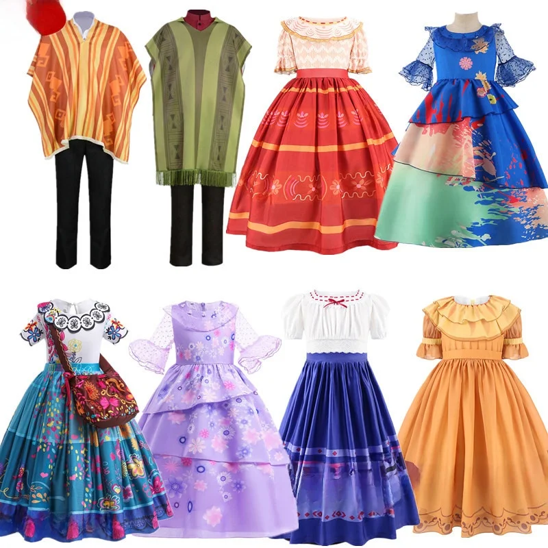 

Костюм принцессы для выступлений Magic House Stage Dress, наряд для Хэллоуина, юбка принцессы Encanto для женщин, полиэстер