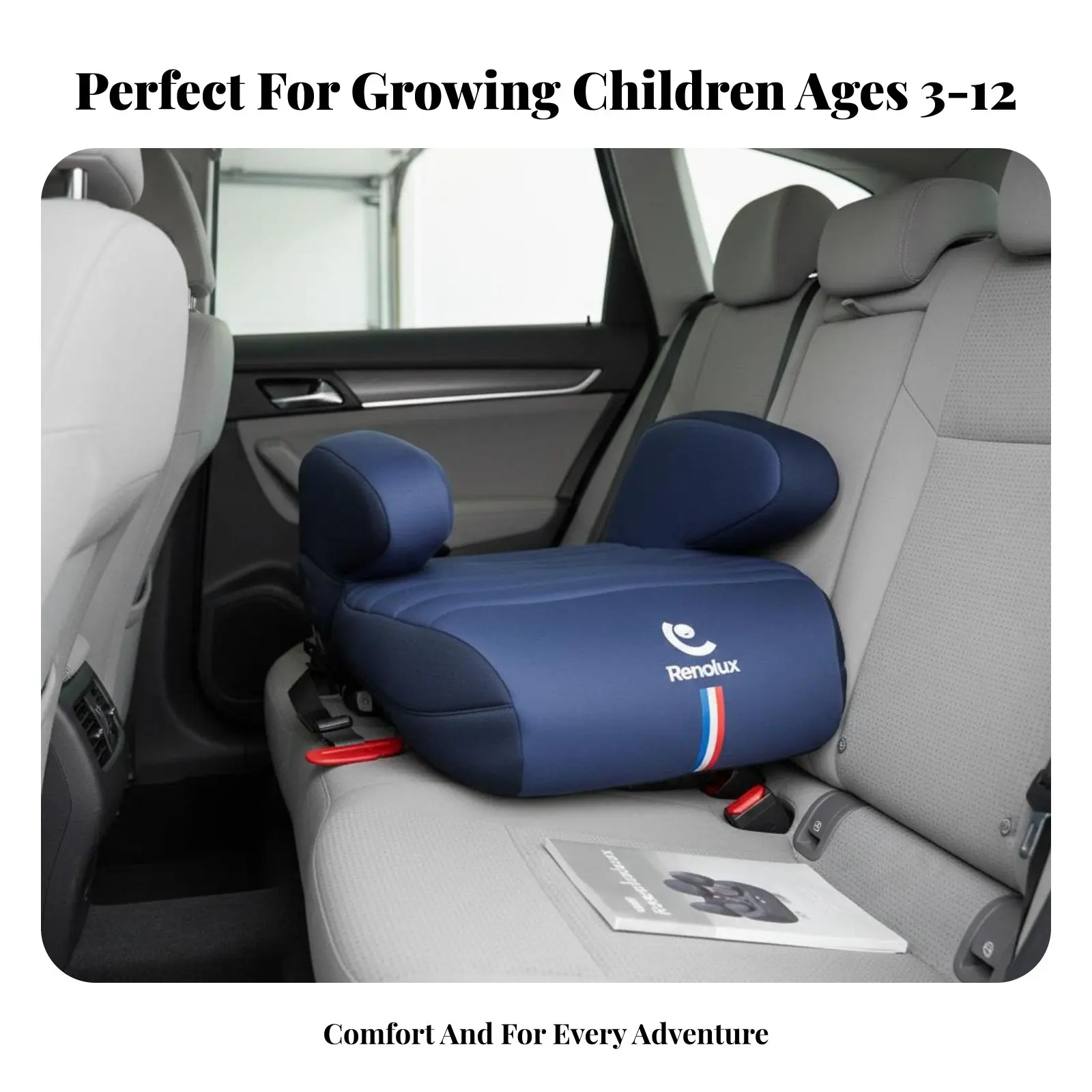 

Универсальное детское автокресло без спинки с креплением Isofix, дышащая ткань, для детей 3-12 лет