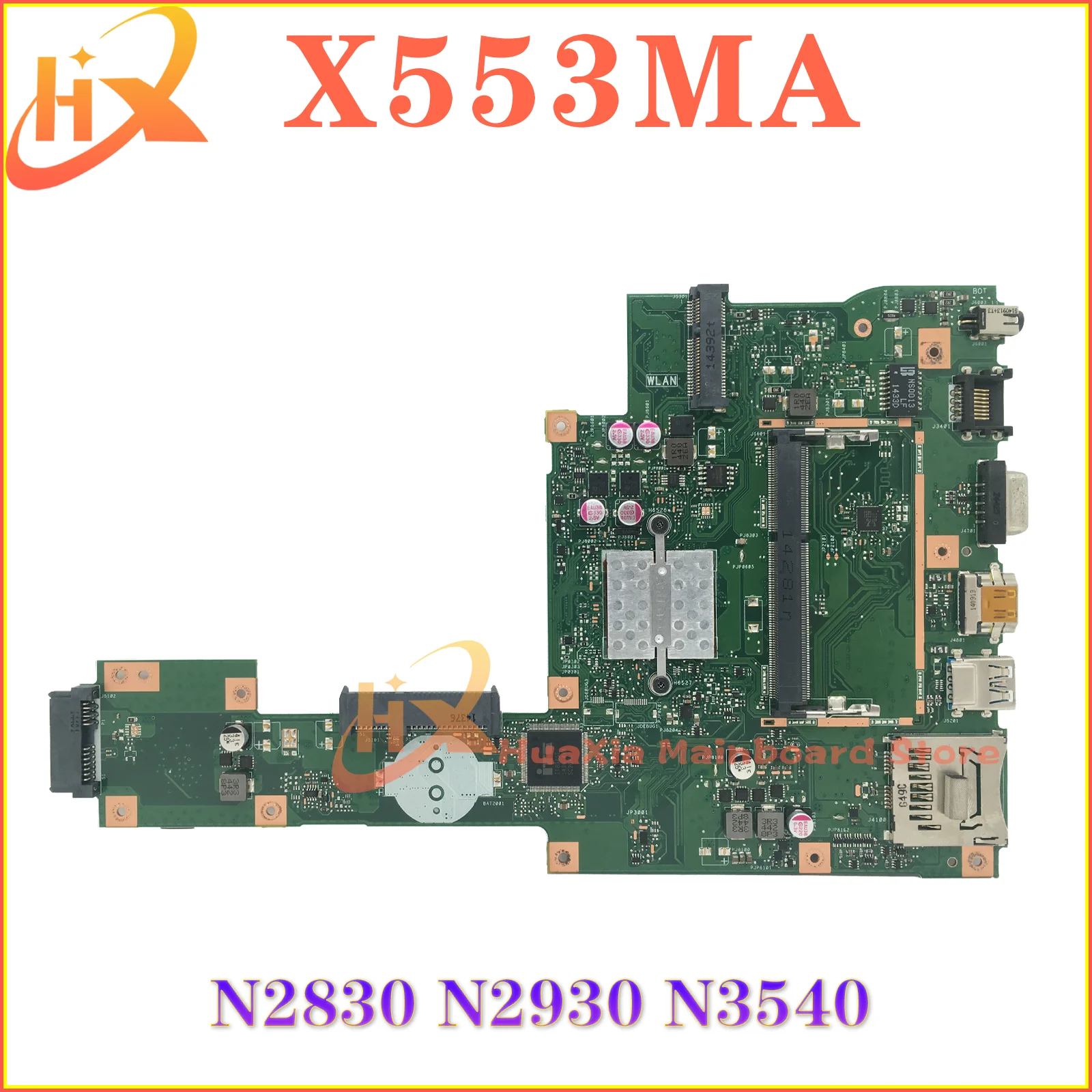 

Mainboard X553MA For ASUS X503MA X553M X503M A553MA D553MA K553MA F553MA Laptop MotherboardN2830/N2840/N2930/N2940/N3540/N3530