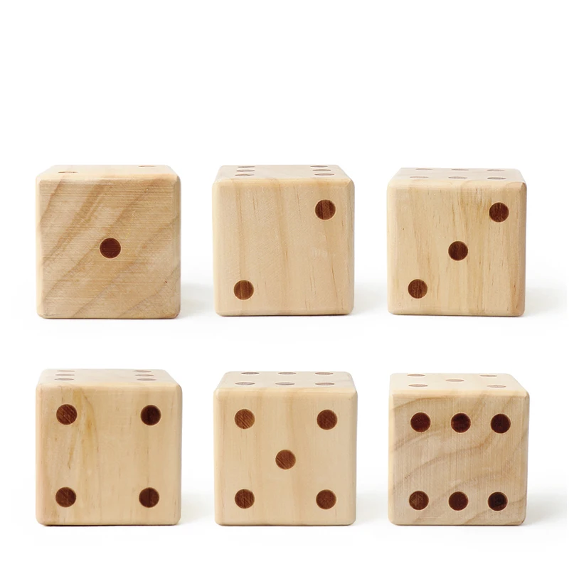 Giant Wooden Dice Lightweight Role-playing Dice Suitable For Outdoor And Indoor Beach Adults